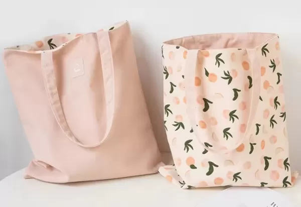 Reversible Cotton Tote Bag