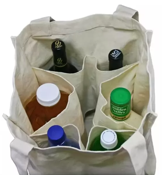 Canvas Wine Shopping Bag