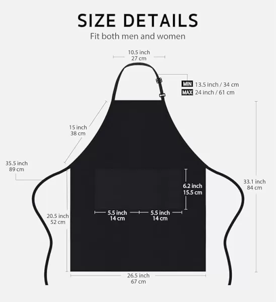 Waterdrop Resistant Bib Apron