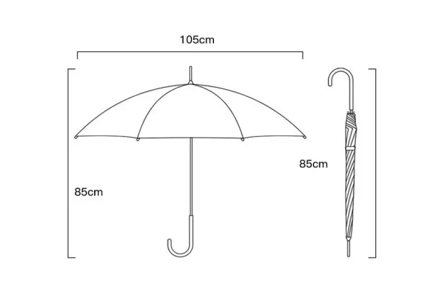 Large 16K All Weather Straight Umbrella