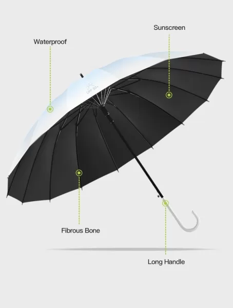 Large 16K All Weather Straight Umbrella