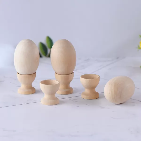 Wooden Egg and Holder For DIY Drawing